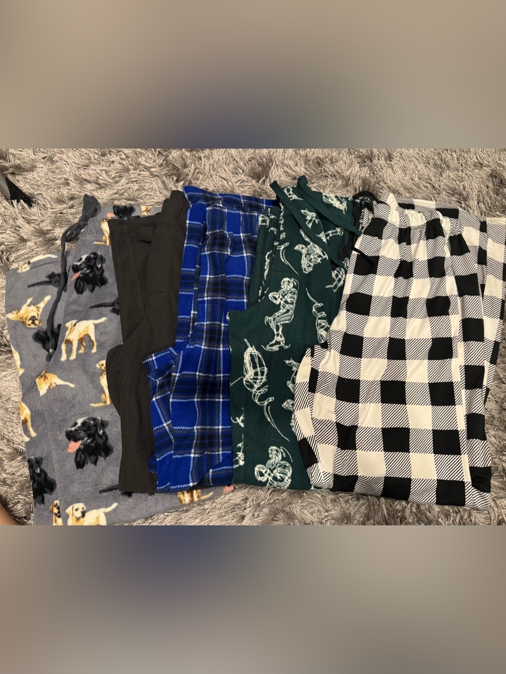 Men’s Assorted Pajama/Sleeper Pants (Lot of 5) size Medium